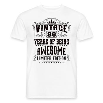86 Years Of Being Awesome 86 Birthday 86 Years - Men's T-Shirt - white - Front - AI Model Male 178 dark (178cm)