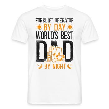 Certified Forklift Truck Operator - Men's T-Shirt - white - Front - AI Model Male 178 dark (178cm)