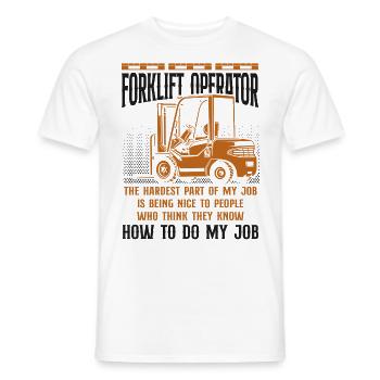Certified Forklift Truck Operator - Männer T-Shirt - Weiß - Vorne - AI Model Male 178 dark (178cm)