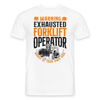 Certified Forklift Truck Operator - Men's T-Shirt - white - Front - AI Model Male 178 dark (178cm)