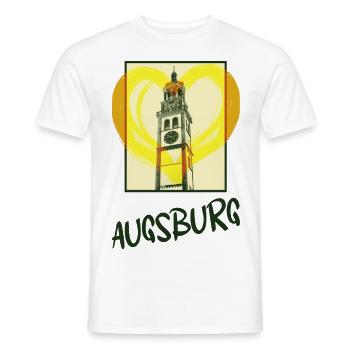 Augsburg Deutschland Stadt Skyline Herz Liebe - Männer T-Shirt - Weiß - Vorne - AI Model Male 178 dark (178cm)