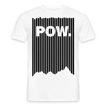 Powder snow - Fresh snow - Pow - Powder - Mountains - Men's T-Shirt - white - Front - AI Model Male 178 dark (178cm)