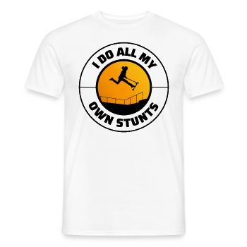 Stunt Scooter Freestyle Scootering Riding - Men's T-Shirt - white - Front - AI Model Male 178 dark (178cm)
