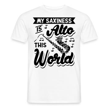 Saxophone Saxophone Player - Men's T-Shirt - white - Front - AI Model Male 178 dark (178cm)