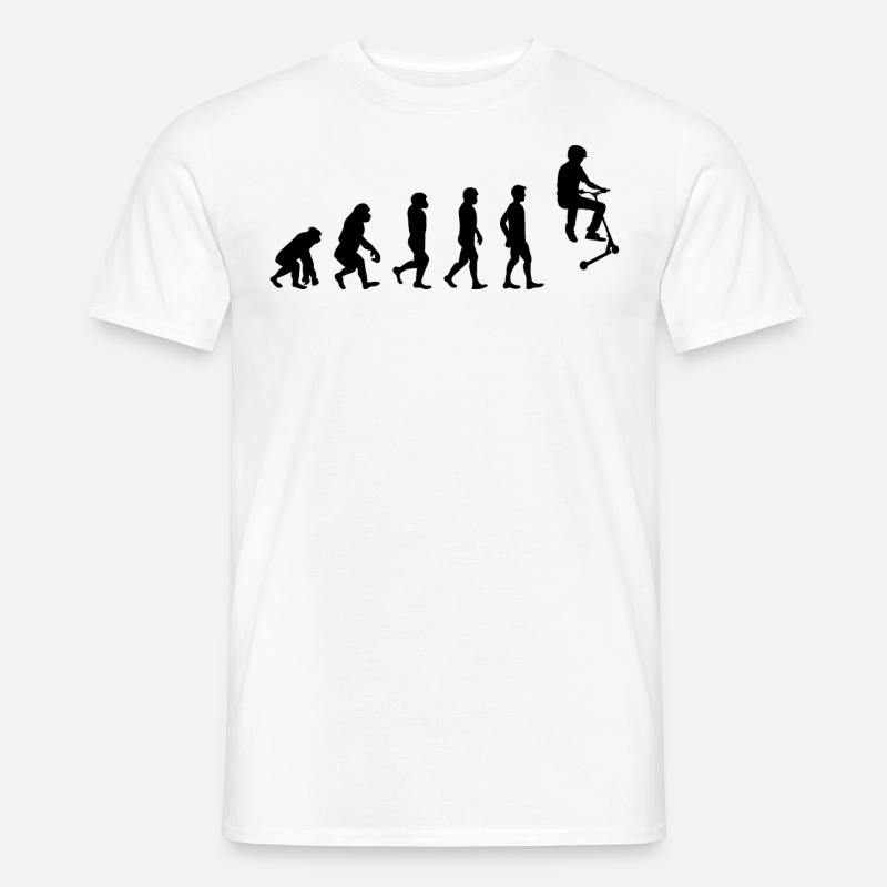 Stunt Scooter Freestyle Scootering Evolution - Men’s T-shirt - white