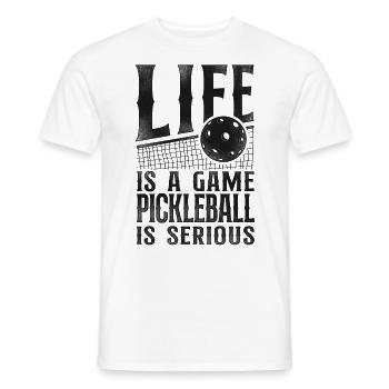 Pickleball Life Is A Game - Männer T-Shirt - Weiß - Vorne - AI Model Male 178 dark (178cm)