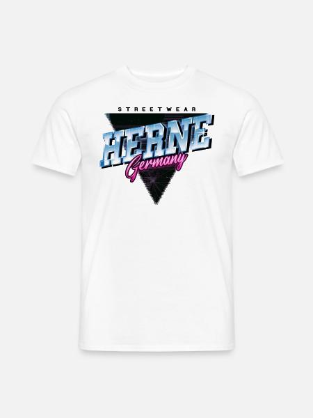 Herne Deutschland Stadt Skyline Vintage Retro - Männer T-Shirt - Weiß