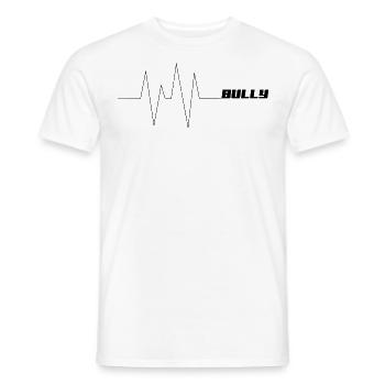 Lebenslinie/ Herzschlag Bully - Männer T-Shirt - Weiß - Vorne - AI Model Male 178 dark (178cm)