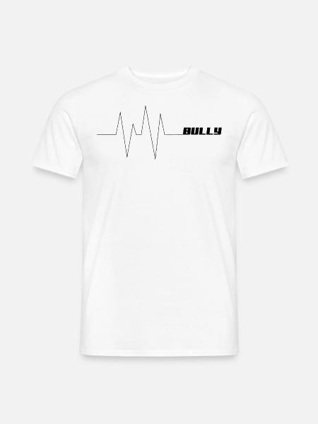 Lebenslinie/ Herzschlag Bully - Männer T-Shirt - Weiß