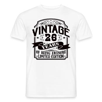 Vintage 26 ans d’être génial 26 anniversaire - T-shirt homme - blanc - Devant - AI Model Male 178 dark (178cm)
