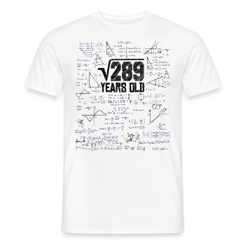 Square root of 289 math nerd 17th birthday - Men's T-Shirt - white - Front - AI Model Male 178 dark (178cm)