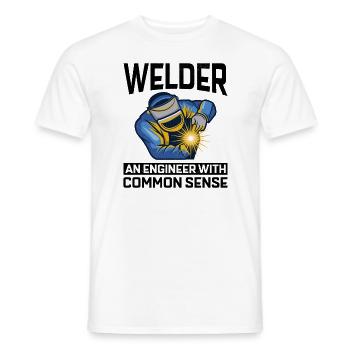 Welding Welder Metal Construction Ironworker - Men's T-Shirt - white - Front - AI Model Male 178 dark (178cm)
