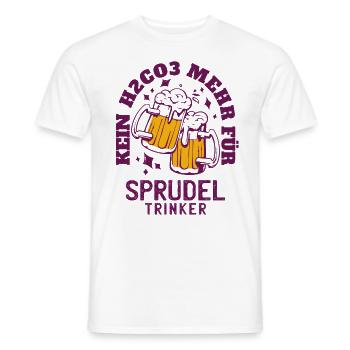 Fini le H2CO3 pour les buveurs de bulles de bière en disant - T-shirt homme - blanc - Devant - AI Model Male 178 dark (178cm)