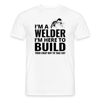 Weld Welding Welder Metal Construction Ironworker - Men's T-Shirt - white - Front - AI Model Male 178 dark (178cm)