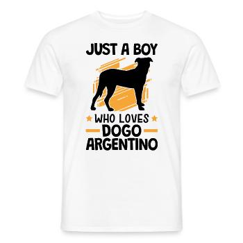 Seulement un garçon qui aime Dogo Argentino - T-shirt homme - blanc - Devant - AI Model Male 178 dark (178cm)