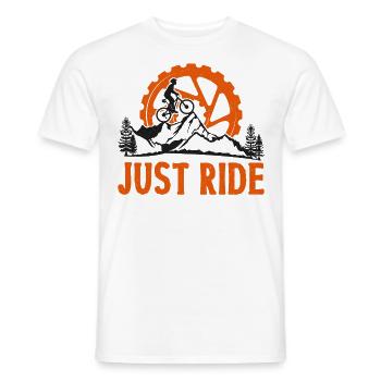 Enduro VTT VTT Équitation - T-shirt homme - blanc - Devant - AI Model Male 178 dark (178cm)
