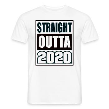 Tout droit sorti de 2020 Anniversaire 2020 Né en 2020 - T-shirt homme - blanc - Devant - AI Model Male 178 dark (178cm)