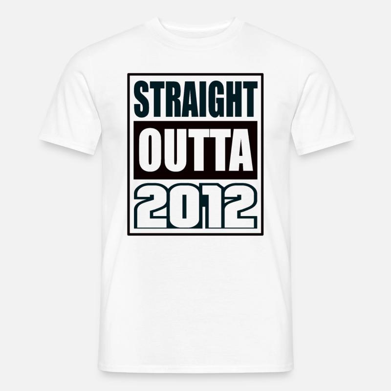 Straight Outta 2012 Geburtstag 2012 Geboren 2012 - Männer T-Shirt - Weiß
