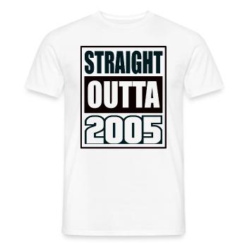 Straight Outta 2005 Geburtstag 2005 Geboren 2005 - Männer T-Shirt - Weiß - Vorne - AI Model Male 178 dark (178cm)