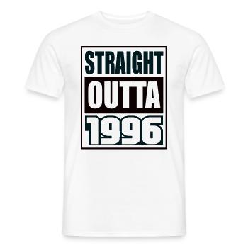 Straight Outta 1996 Birthday 1996 Born 1996 - Men's T-Shirt - white - Front - AI Model Male 178 dark (178cm)