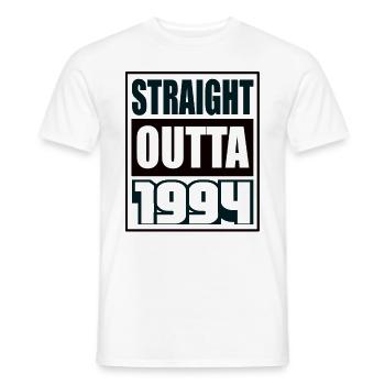 Straight Outta 1994 Birthday 1994 Born 1994 - Men's T-Shirt - white - Front - AI Model Male 178 dark (178cm)