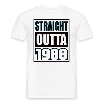 Straight Outta 1988 Geburtstag 1988 Geboren 1988 - Männer T-Shirt - Weiß - Vorne - AI Model Male 178 dark (178cm)