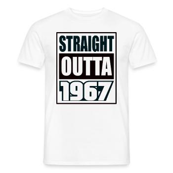 Straight Outta 1967 Geburtstag 1967 Geboren 1967 - Männer T-Shirt - Weiß - Vorne - AI Model Male 178 dark (178cm)