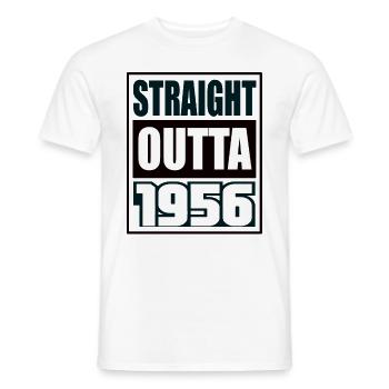 Straight Outta 1956 Birthday 1956 Born 1956 - Men's T-Shirt - white - Front - AI Model Male 178 dark (178cm)