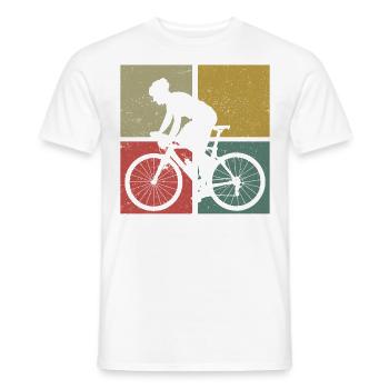 Drôle de vélo de route à vélo - T-shirt homme - blanc - Devant - AI Model Male 178 dark (178cm)