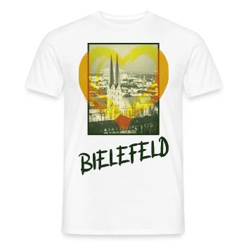 Bielefeld Deutschland Stadt Skyline Herz Liebe - Männer T-Shirt - Weiß - Vorne - AI Model Male 178 dark (178cm)