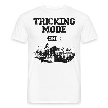 Parkour Free Running Traceur - T-shirt homme - blanc - Devant - AI Model Male 178 dark (178cm)