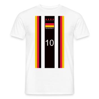 Deutschlandflagge in Streifen - Männer T-Shirt - Weiß - Vorne - AI Model Male 178 dark (178cm)
