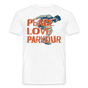 Parkour Free Running Traceur - Männer T-Shirt - Weiß - Vorne - AI Model Male 178 dark (178cm)