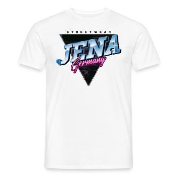 Jena Germany City Skyline Vintage Retro - Men's T-Shirt - white - Front - AI Model Male 178 dark (178cm)