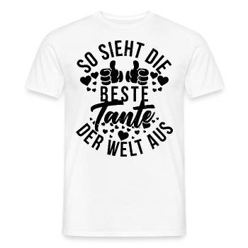 So Sieht Die Beste Tante der Welt Aus Tantchen - Männer T-Shirt - Weiß - Vorne - AI Model Male 178 dark (178cm)