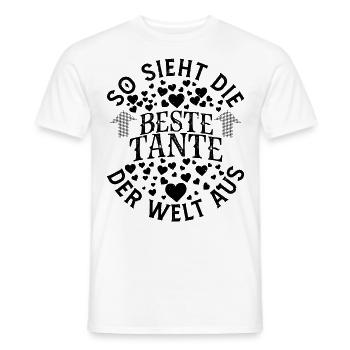 So Sieht Die Beste Tante der Welt Aus Tantchen - Männer T-Shirt - Weiß - Vorne - AI Model Male 178 dark (178cm)