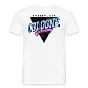 Cologne Cologne Allemagne Ville Vintage Rétro - T-shirt homme - blanc - Devant - AI Model Male 178 dark (178cm)