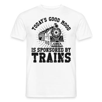 Steam Train Driver Trainspotting - Männer T-Shirt - Weiß - Vorne - AI Model Male 178 dark (178cm)