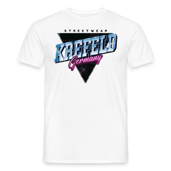 Krefeld Germany City Skyline Vintage Retro - Men's T-Shirt - white - Front - AI Model Male 178 dark (178cm)