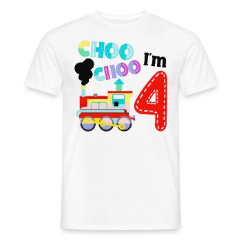 Conducteur de train à vapeur Trainspotting - T-shirt homme - blanc - Devant - AI Model Male 178 dark (178cm)