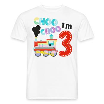 Conducteur de train à vapeur Trainspotting - T-shirt homme - blanc - Devant - AI Model Male 178 dark (178cm)