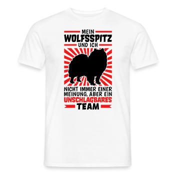 Wolfsspitz unschlagbar deutscher Spitz Keeshond - Männer T-Shirt - Weiß - Vorne - AI Model Male 178 dark (178cm)