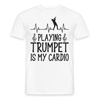 Joueur de trompette Vintage Playing - T-shirt homme - blanc - Devant - AI Model Male 178 dark (178cm)