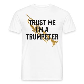 Trumpet Player Vintage Trust Me - Männer T-Shirt - Weiß - Vorne - AI Model Male 178 dark (178cm)