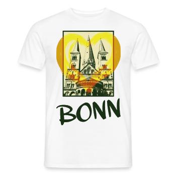 Bonn Deutschland Stadt Skyline Herz Liebe - Männer T-Shirt - Weiß - Vorne - AI Model Male 178 dark (178cm)