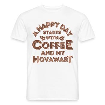 Café Hovawart Café pour chiens - T-shirt homme - blanc - Devant - AI Model Male 178 dark (178cm)
