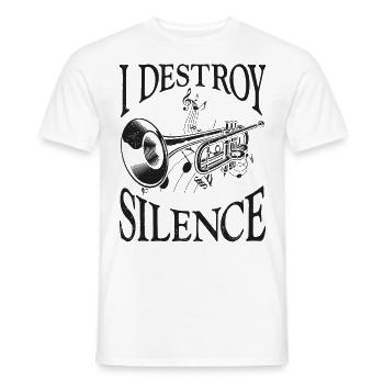 Trompettiste Vintage I Destroy - T-shirt homme - blanc - Devant - AI Model Male 178 dark (178cm)