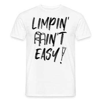Funny Amputee Limping Ain't Easy Amputee Veterans - Men's T-Shirt - white - Front - AI Model Male 178 dark (178cm)
