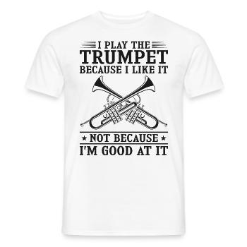 Trumpet Player Vintage I Play The - Männer T-Shirt - Weiß - Vorne - AI Model Male 178 dark (178cm)