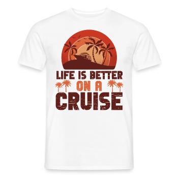 Croisière Vacances Rétro Life Est - T-shirt homme - blanc - Devant - AI Model Male 178 dark (178cm)